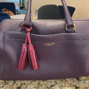 Dark purple Coach Bowler bag.
